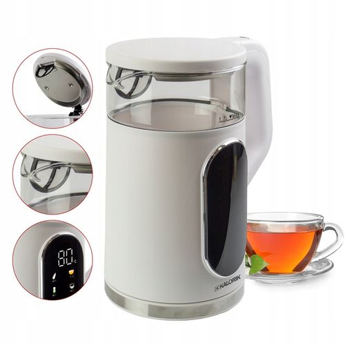 CZAJNIK ELEKTRYCZNY REGULACJA TEMPERATURY BIAŁY DIGITAL 40-100°C 1,7L na Arena.pl