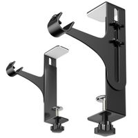 Uchwyt wspornik do karniszy bez wiercenia 20-28mm czarny metalowy 2szt