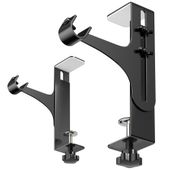 Uchwyt wspornik do karniszy bez wiercenia 20-28mm czarny metalowy 2szt