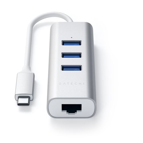 Satechi hub USB-C adapter 3 x USB 3.0 Ethernet Silver na Arena.pl