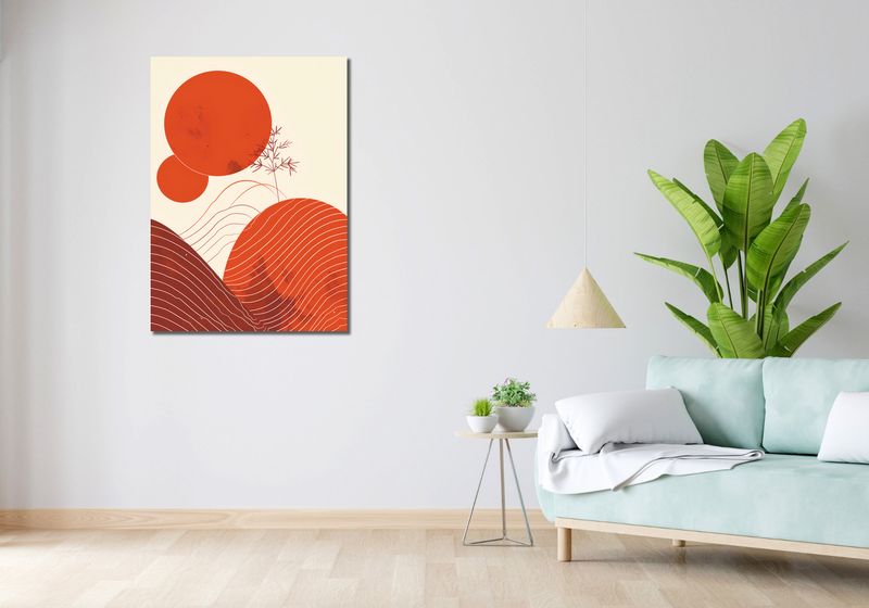 Obraz 70x100cm Ciepło Czerwieni zdjęcie 2