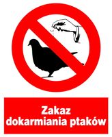 ZZO-27 ZNAK TABLICZKA BHP zakaz dokarmiania ptaków