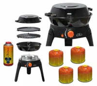 KUCHENKA GAZOWA turystyczna GRILL PRZENOŚNY 4x GAZ