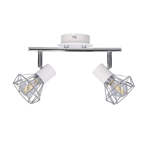 Verve listwa 2x40W E14 biały abażur chrom na Arena.pl