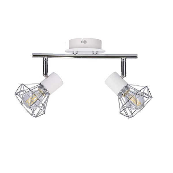 Verve listwa 2x40W E14 biały abażur chrom zdjęcie 3
