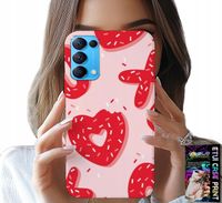 ETUI DO OPPO FIND X3 LITE - KOBIECE, MODNE WZORY XOXO SERCE + SZKŁO