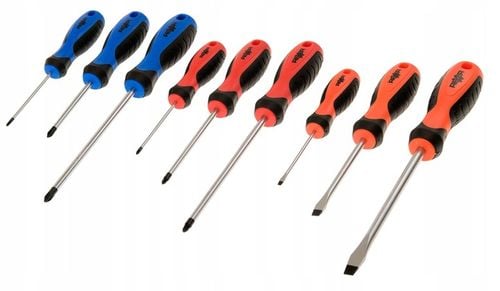 ZESTAW ŚRUBOKRĘTÓW WKRĘTAKÓW Z MAGNESEM 9 szt. na Arena.pl