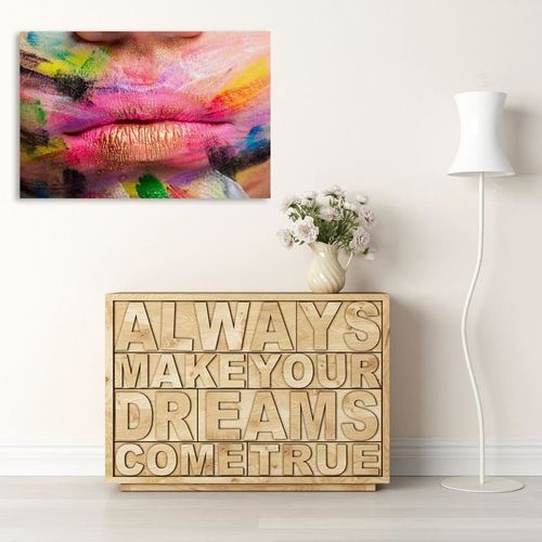 Deco Panel, Kolorowe usta 2 80x60 na Arena.pl