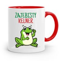 Dla Kelnera Kubek Czerwony Żajebisty Kelner Z Nadrukiem Ze Zdjęciem