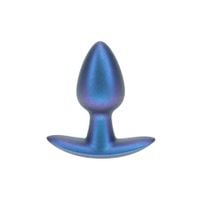 smooth silicone anal plug - small - 2.6 / 6,5 cm - metallic blue