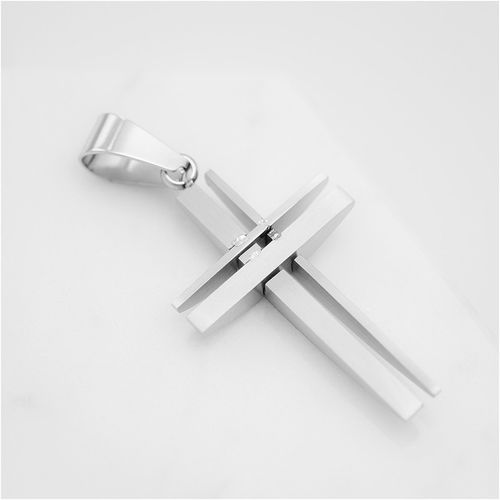 Wisiorek męski zawieszka krzyżyk stal chirurgiczna 316L z grawerem BLINGART na Arena.pl