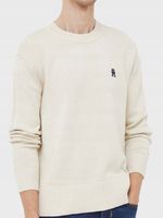 Tommy Hilfiger sweter beżowy okrągły rozmiar XL