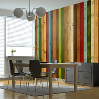 Fototapeta - Wooden rainbow 400x309