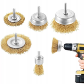 SZCZOTKI DRUCIANE DO WIERTARKI WKRĘTARKI 5 SZT