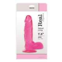 Dildo-Jelly Dildo Real Rapture Pink 7.5""""""""""""""""