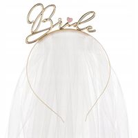 Opaska na wieczór panieński Bride z welonem