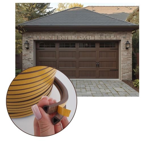 Uszczelka garażowa D 12x10 Brązowa 50m do bramy garażowej progowa solidna na Arena.pl