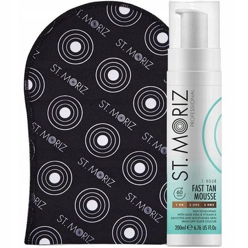ST. MORIZ Zestaw Fast Tanning Mousse Mus Samoopalacz 200ml + Rękawica na Arena.pl