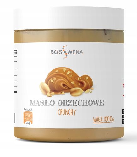 MASŁO ORZECHOWE 1kg CRUNCHY 100% PEANUT BUTTER na Arena.pl
