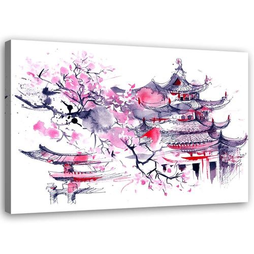 Obraz na płótnie, Japonia akwarela 60x40 na Arena.pl