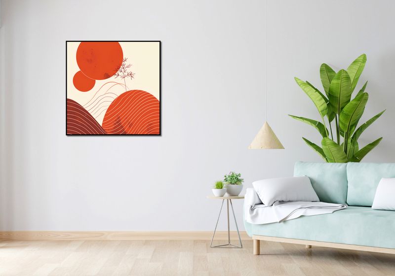 Plakat 80x80cm Ciepło Czerwieni zdjęcie 4