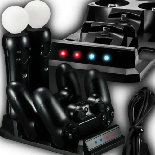 DUŻA Ładowarka STACJA DOKUJĄCA do PS4 DualShock MOVE Kontroler Pad 4w1 na Arena.pl