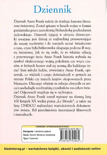 Dziennik - Anne Frank - oprawa miękka na Arena.pl