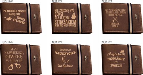 Portfel grawerowany ZAWODY dużo wzorów + perfumy na Arena.pl