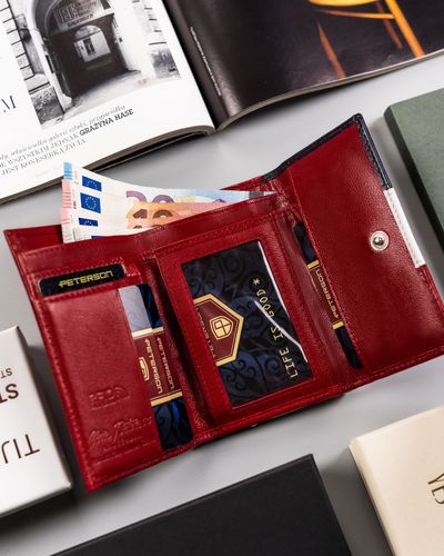 mały, skórzany portfel damski z systemem rfid - peterson na Arena.pl