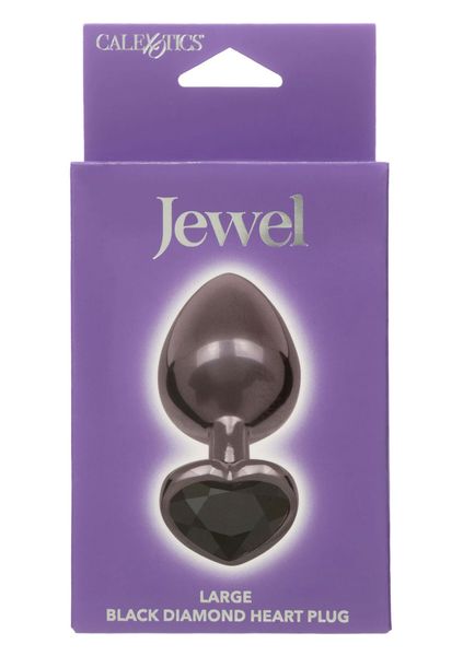 Diamond Heart Plug Large Black zdjęcie 2