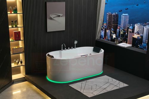 Wirujące dysze Wanna z hydromasażem BZX-675 prostokątna 170cmx850cmx60cm z na Arena.pl