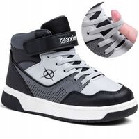 Buty sportowe wkł. SKÓRA koszykarskie elastyczne sznurówki RZEP Axim