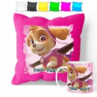 ZESTAW: KUBEK + POSZEWKA - PSI PATROL PAW - PREZENT WIELE WZORÓW + IMIĘ