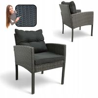 FOTEL OGRODOWY MEBLI OGRODOWYCH SFS078-SC TECHNORATTAN SZARY