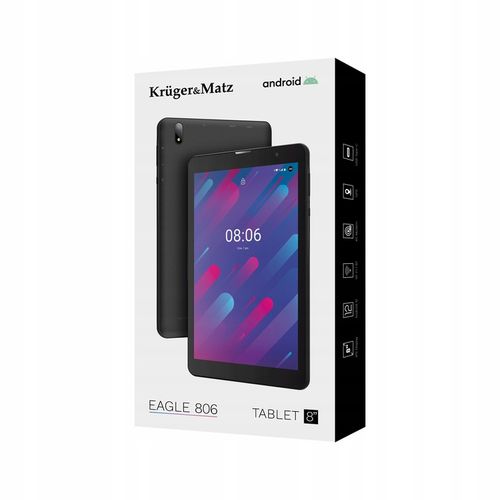 Tablet Kruger&Matz 8" EAGLE 806 3/32GB GPS USB-C 4G LTE SIM OTG Android 13 na Arena.pl