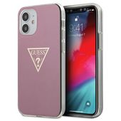 Guess GUHCP12SPCUMPTPI iPhone 12 mini 5,4" różowy/pink hardcase Metallic