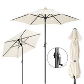 Składany parasol ogrodowy balkonowy regulowany 200 cm beżowy 50UV