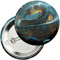 Przypinka z agrafką 59mm - ZWIERZĘTA WĄŻ GADY