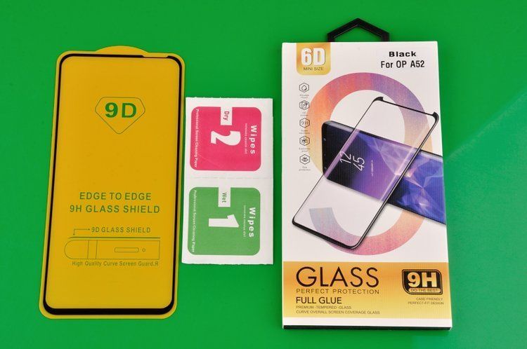 Szkło Hartowane 6D do Oppo A52 czarny zdjęcie 2