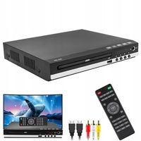 ODTWARZACZ DVD CZARNY SYSTEM PAL/NTSC WYSOKA JAKOŚĆ HD 1080P