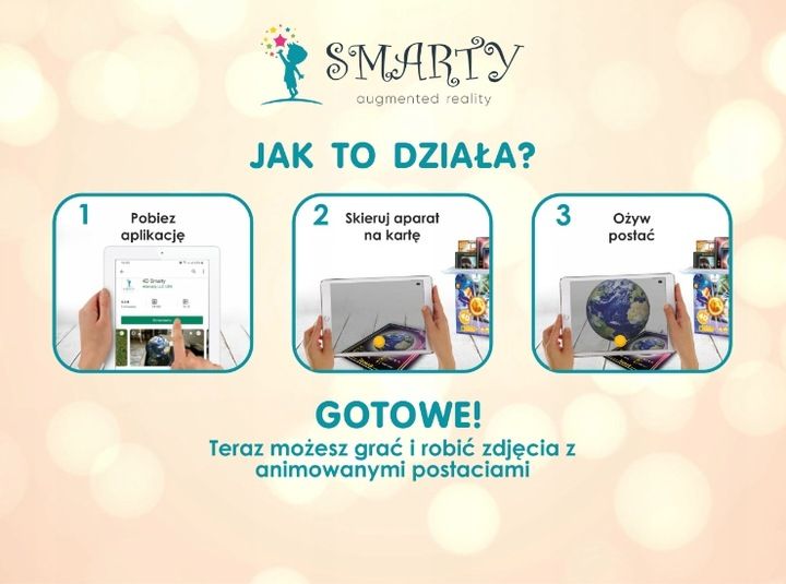 Smarty Interaktywne karty 4D Planety Roboty Dinozaury zdjęcie 2