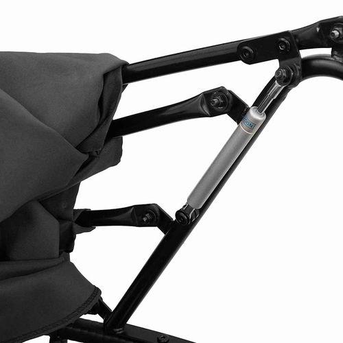 Leżanka ogrodowa, z baldachimem i poduszkami, czarna, rattan PE na Arena.pl