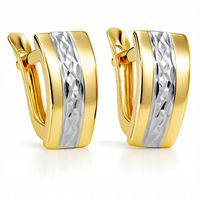 Złote Kolczyki 585 Angielskie Kobiece Pasek ZŁOTO prezent urodziny Święta