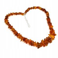 Srebrne naturalne korale z bursztynem na tarczycę bursztyn