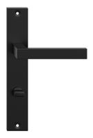 KLAMKA DRZWIOWA QUBIK 72MM WC KOLOR CZARNY