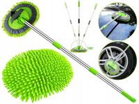 2w1 SZCZOTKA TELESKOPOWA GĄBKA MYCIA AUTA SAMOCHODU DOMU PANELI Mikrofibra