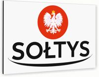 Tabliczka znak informacyjny 30x20 Biała SOŁTYS Nierdzewna NADRUK UV