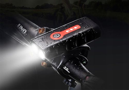 LAMPKA ROWEROWA LED PRZÓD 1800 LUMENÓW MOCNA + TYŁ OŚWIETLENIE ROWEROWE na Arena.pl