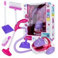 ODKURZACZ DLA DZIECI DO SPRZĄTANIA NA BATERIE DŹWIĘK ŚWIECI + AKCESORIA