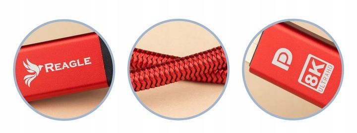 REAGLE Kabel przewód DisplayPort 1.4 DP 4K 165Hz 2k 240Hz 1,5M Display Port zdjęcie 6